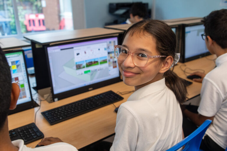 a close up of a student in class
